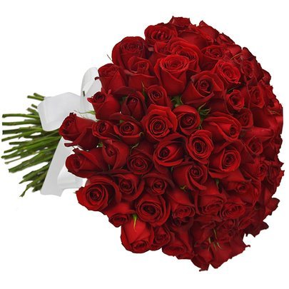 Buquê de 50 Rosas Vermelhas