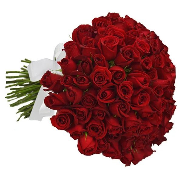 Buquê de 50 Rosas Vermelhas
